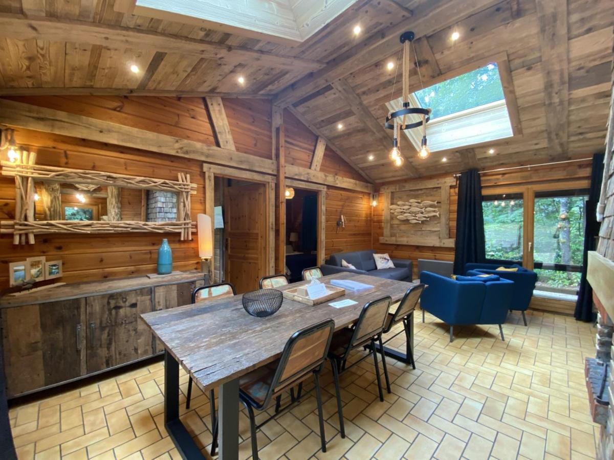 Le Fishing Lodge Chalet En Bois Avec Bain Nordique La Bresse Exterior foto