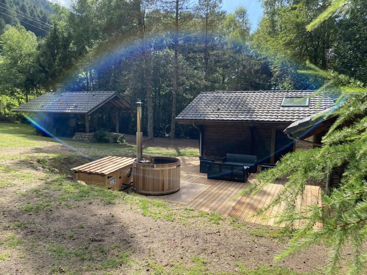 Le Fishing Lodge Chalet En Bois Avec Bain Nordique La Bresse Exterior foto