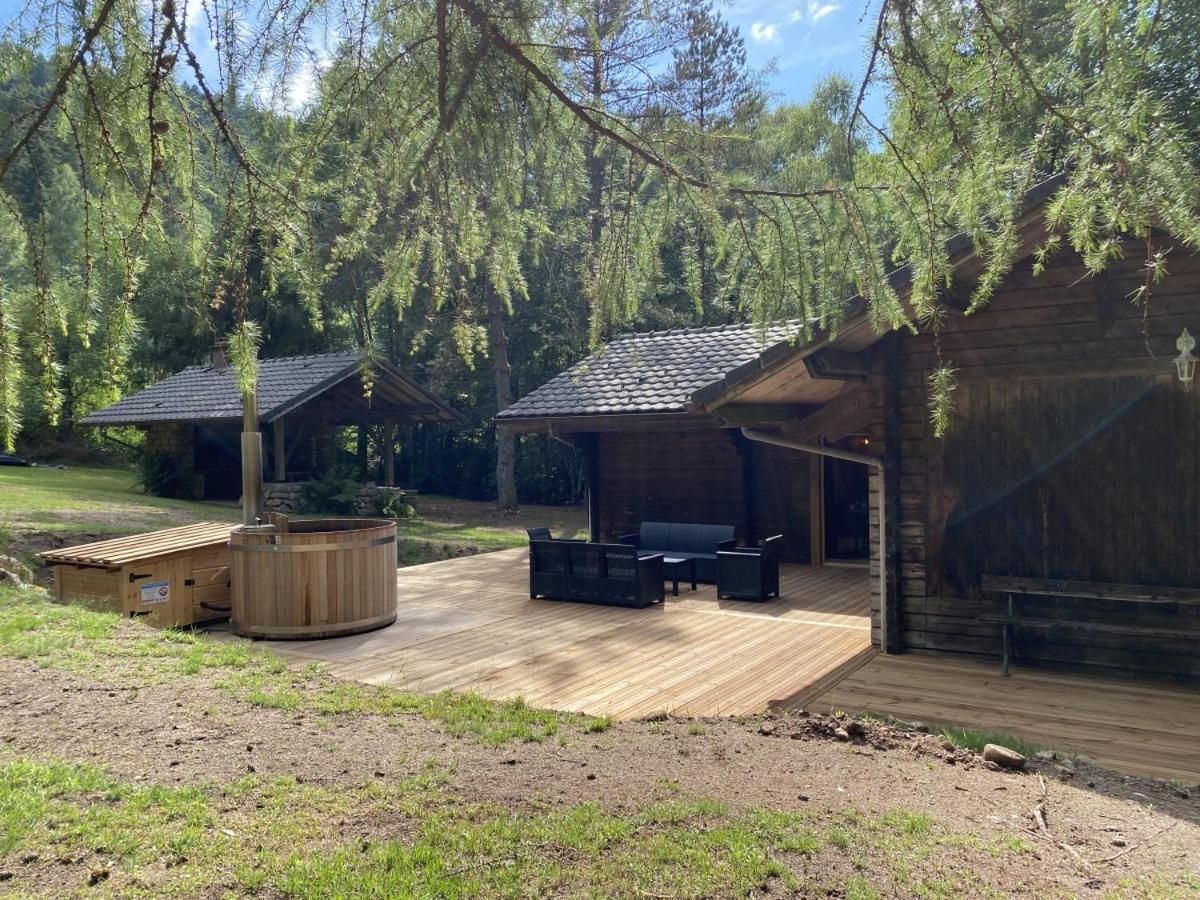 Le Fishing Lodge Chalet En Bois Avec Bain Nordique La Bresse Exterior foto